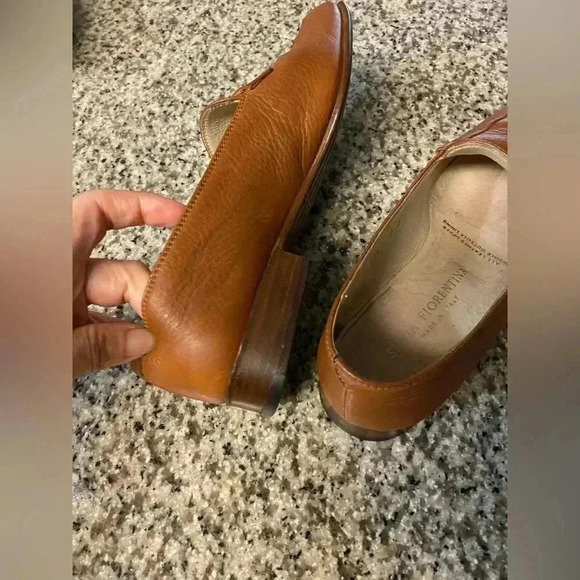 Silvia Fiorentina brown leather Loafers size 7 M vintage - Picture 9 of 10